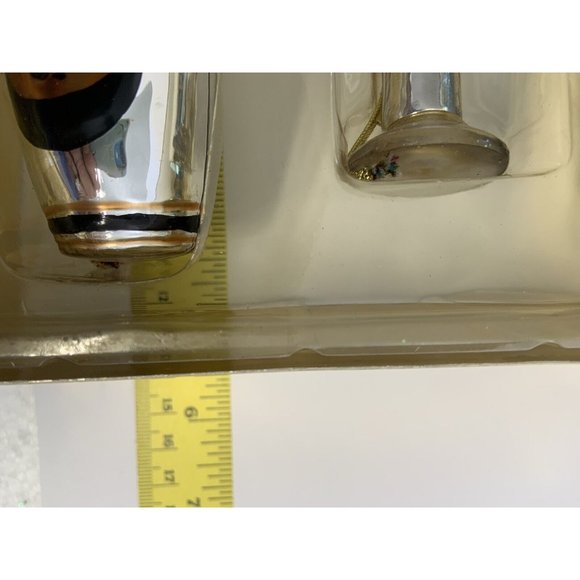 VINTAGE Set 3 Martini Drink Mixer/Shaker - Blown Glass Christmas Ornament RARE - Picture 10 of 10